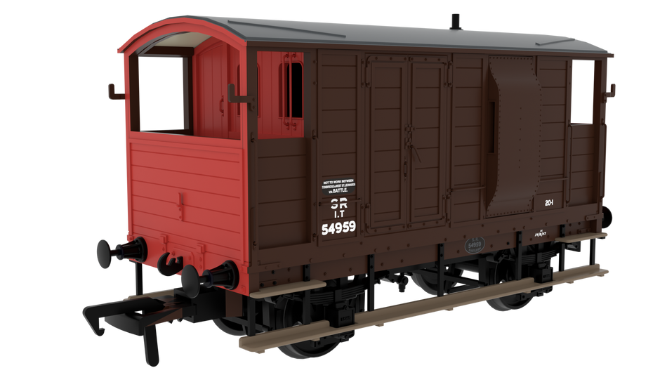 820015 Rapido LSWR/WD 20T Brake Van - No. 524959 SR Brown (post-
