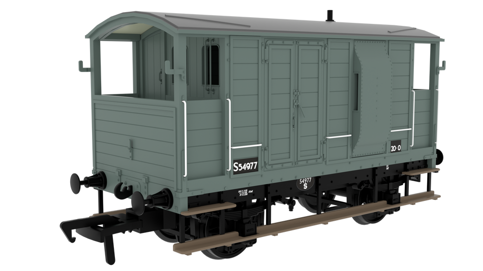 820020 Rapido LSWR/WD 20T Brake Van - No. S54977 BR Grey