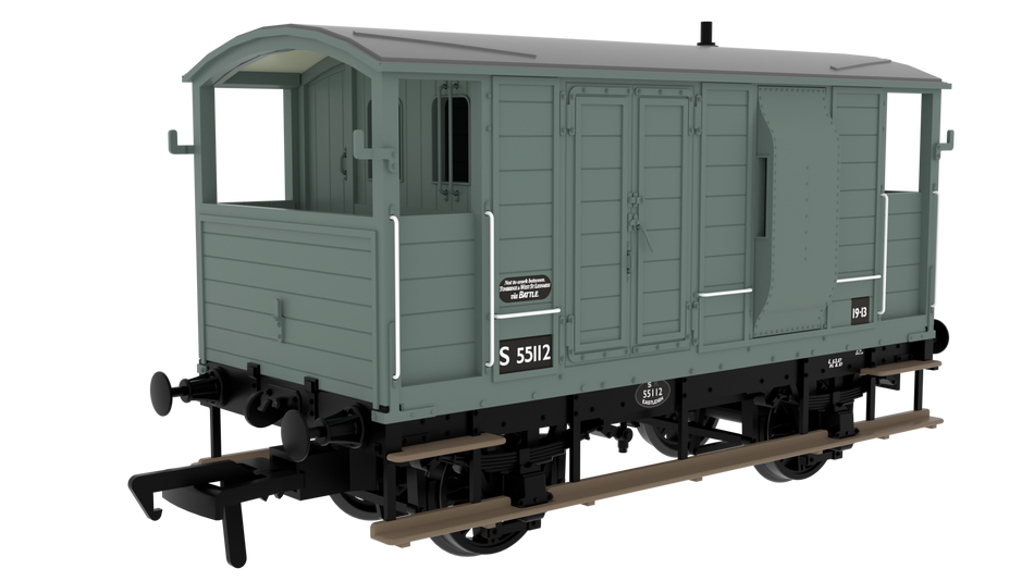 820021 Rapido LSWR/WD 20T Brake Van - No. S55112 BR Grey