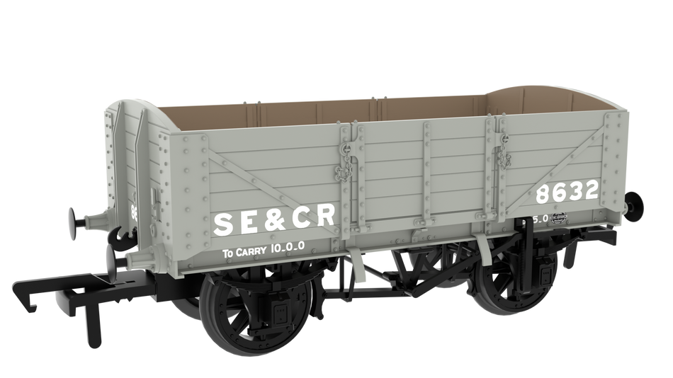 824007 Rapido SER/SECR 5-plank 10 ton open - SE&CR No. 8632