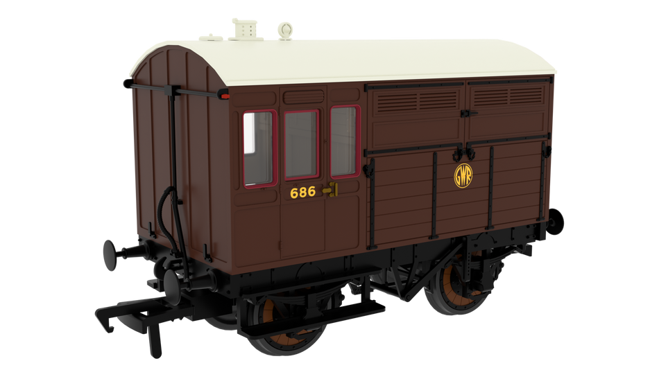 829026 Rapido GWR Shirtbutton ‘Evolution’ Horsebox No.686