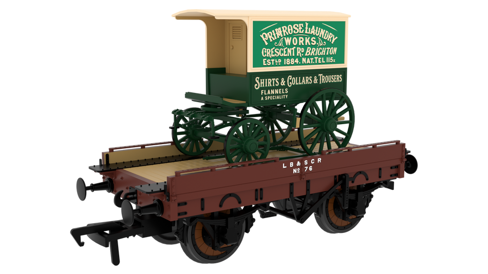 830023 Rapido LBSCR Plain Mahogany ‘Evolution’ Open Carriage Tru