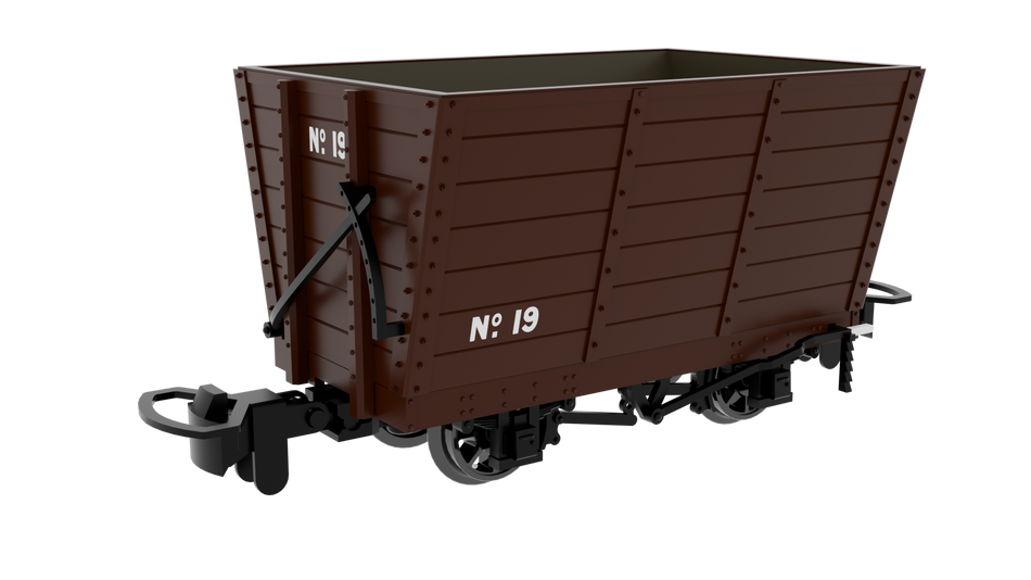 833001 Rapido 009 Wooden Hopper - Plain Brown No. 19