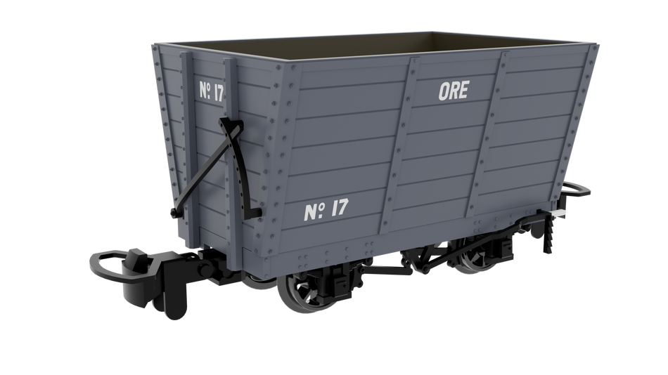 833003 Rapido 009 Wooden Hopper - Dark Grey 'Ore' No. 17