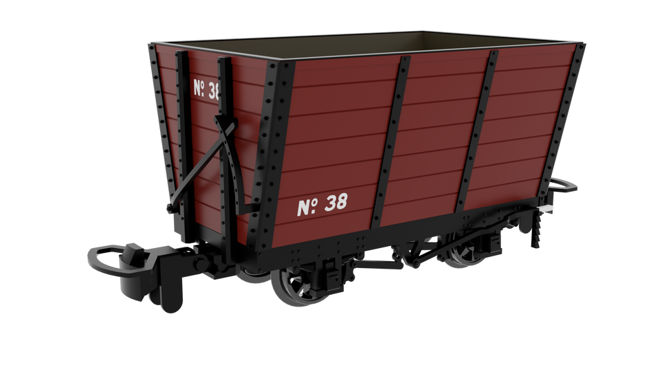 833006 Rapido 009 Wooden Hopper - Red No. 38