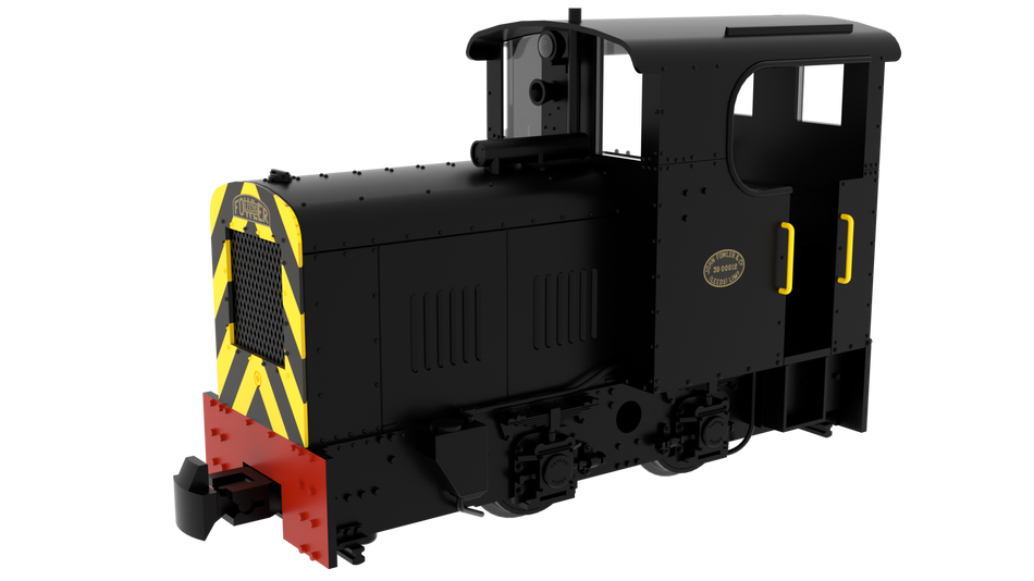 834009 Rapido Fowler Resilient Class 4wDM Diesel - Black with wasp stripes