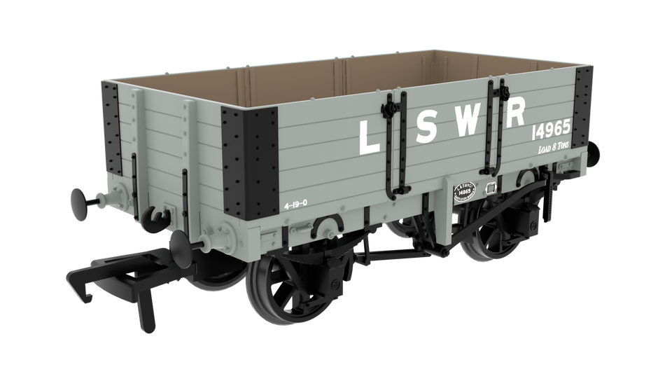 845011 Rapido MR D299 5-Plank Open - LSWR Grey No.14965