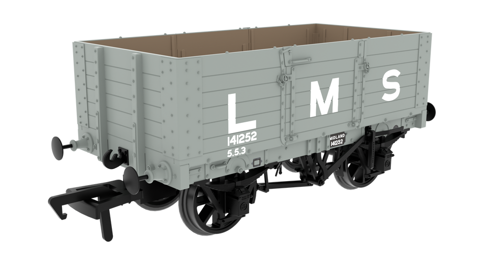 845206 Rapido MR D301 6-Plank Open - LMS Grey No.141252