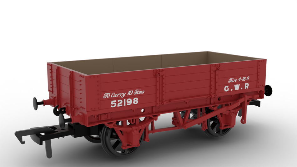 925010 Rapido GWR Four-Plank Open No.52198 (GWR Red)