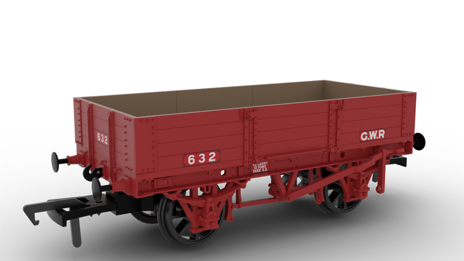 925012 Rapido GWR Four-Plank Open No.632 (GWR Red)
