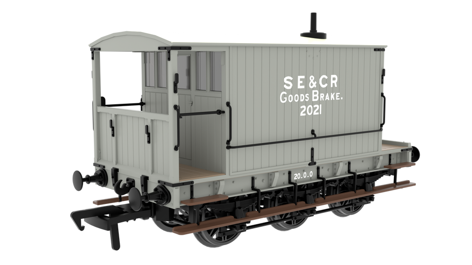 931017 Rapido SECR 6 Wheel Brake Van No. 2021 SE&CR Wainwright