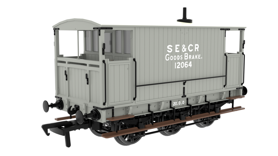 931018 Rapido SECR 6 Wheel Brake Van No. 12064 SE&CR Wainwright