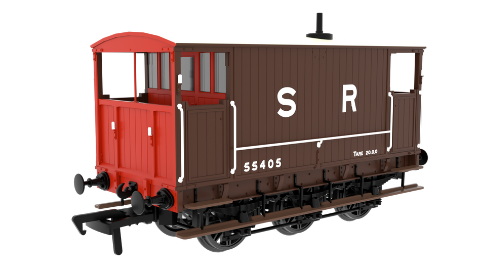 931021 Rapido SECR 6 Wheel Brake Van No. 55405 SR pre-36