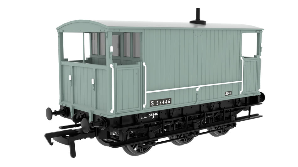 931024 Rapido SECR 6 Wheel Brake Van No. S55446 BR Grey