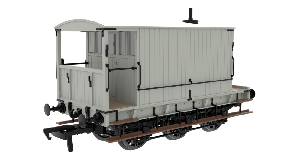 931026 Rapido SECR 6 Wheel Brake Van Plain Light Grey