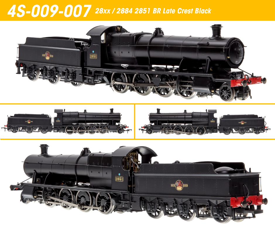 4S-009-007D Dapol 28xx Steam Loco number 2851 BR Late Black