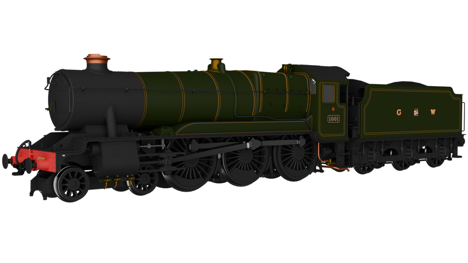 954001 Rapido GWR County No.1001 G W Lined Green