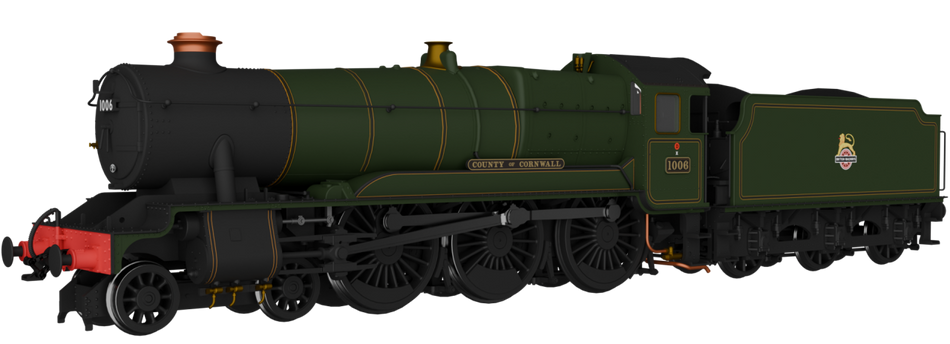 954006 Rapido GWR County No.1006 'County of Cornwall' BR Lined G