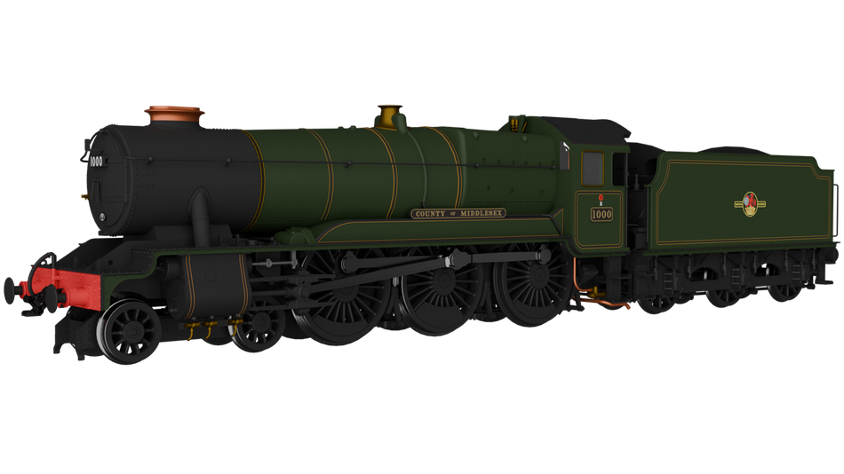 954009 Rapido GWR County No.1000 'County of Middlesex' BR Lined