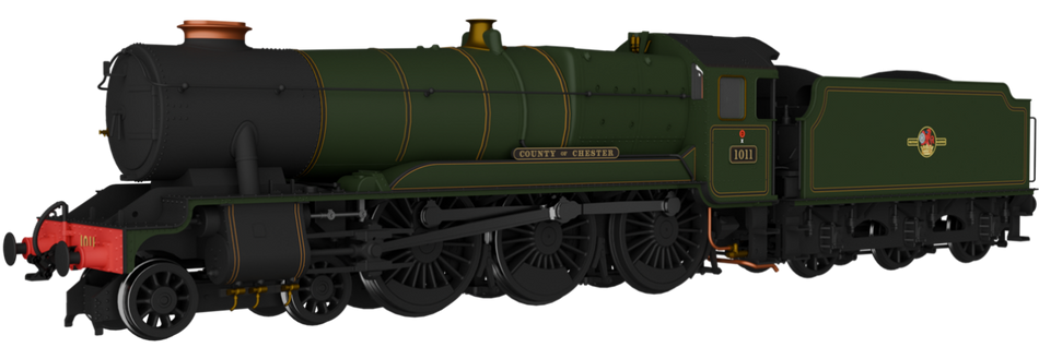 954010 Rapido GWR County No.1011 'County of Chester' BR Lined Gr