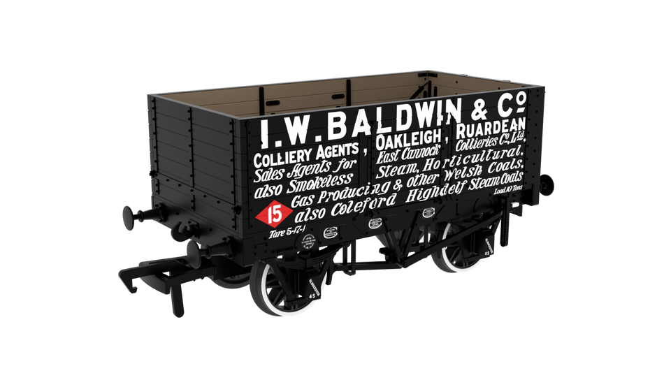 967809 Rapido RCH 1907 7 Plank Wagon - I. W. Baldwin No.15