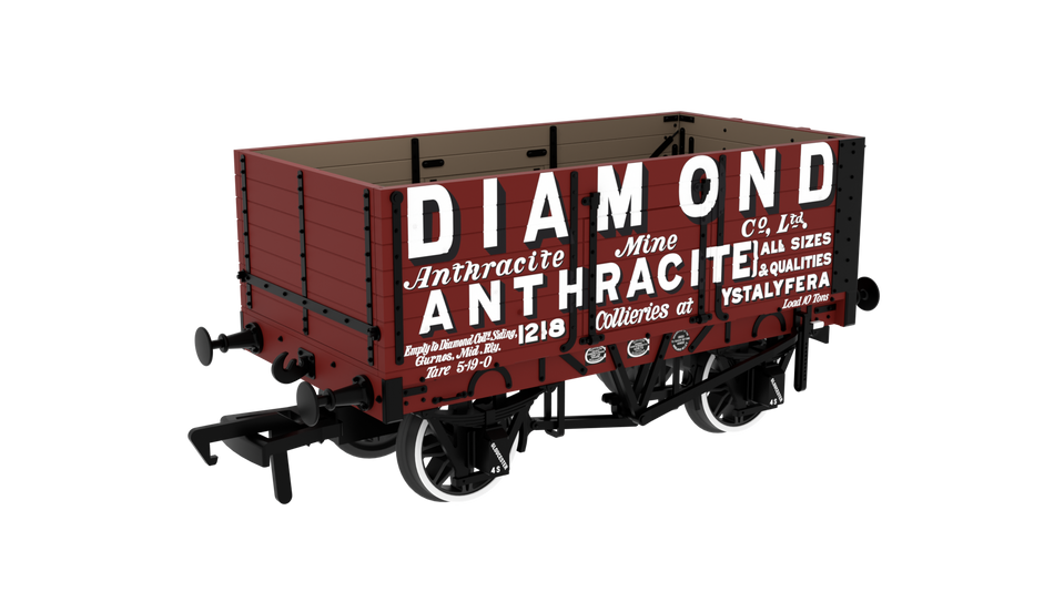 967813 Rapido RCH 1907 7 Plank Wagon - Diamond Anthracite No.121