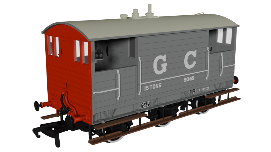975002 Rapido GCR 15 Ton 6 Wheel Brake Van number 9365 - GC Grey