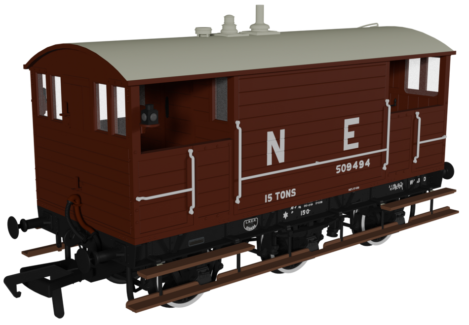 975007 Rapido GCR 15 Ton 6 Wheel Brake Van number 509494 - LNER