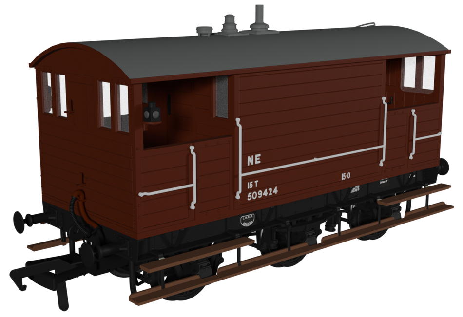 975009 Rapido GCR 15 Ton 6 Wheel Brake Van number 509424 - LNER