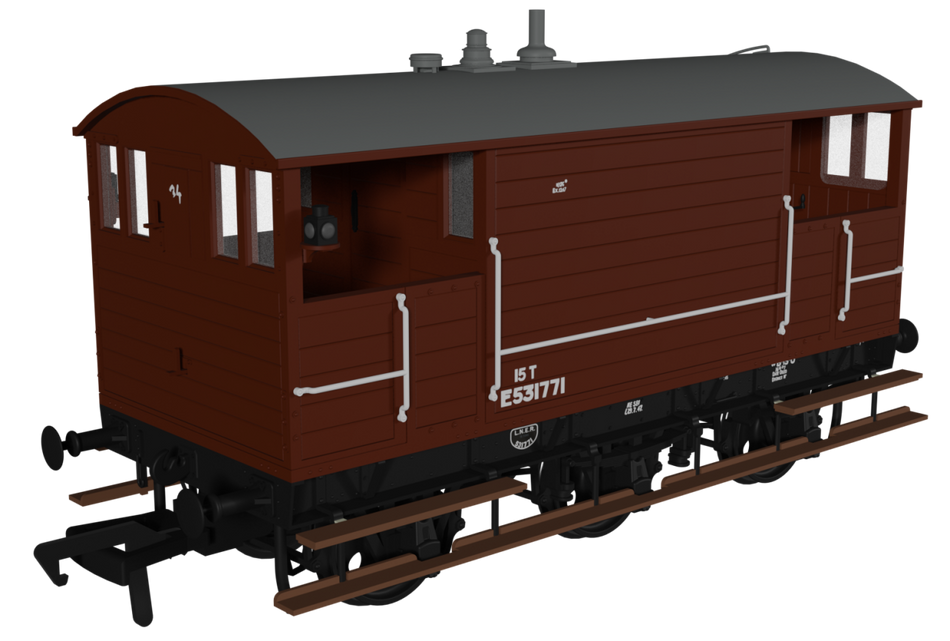 975011 Rapido GCR 15 Ton 6 Wheel Brake Van number E531771 - BR