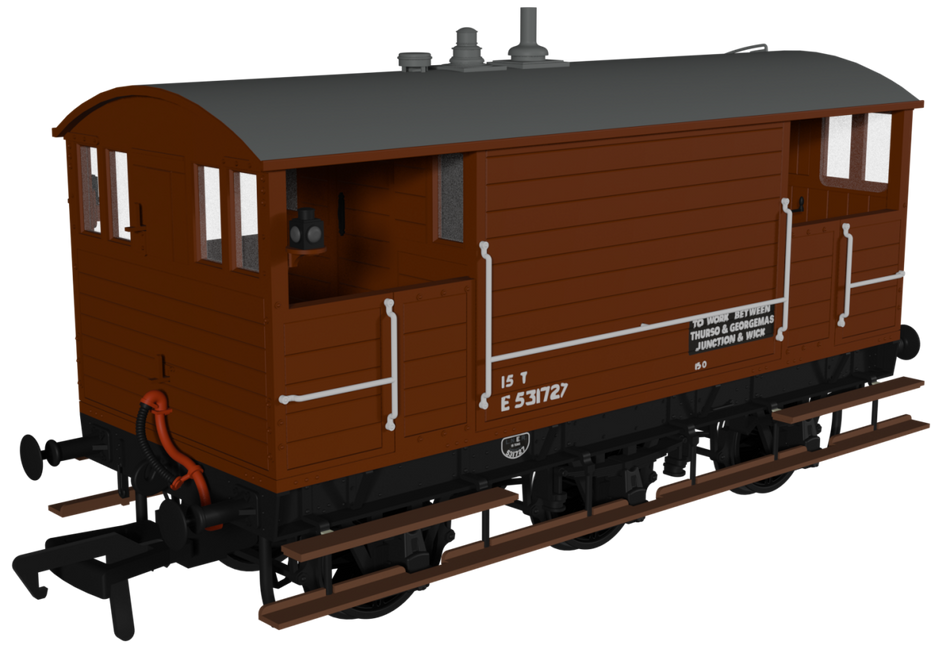 975012 Rapido GCR 15 Ton 6 Wheel Brake Van number E531727 - BR