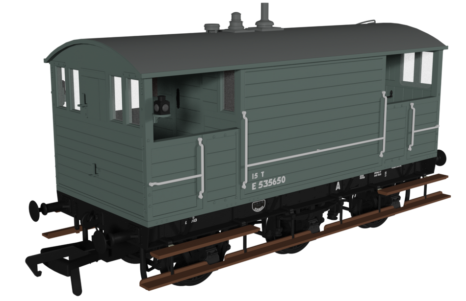 975013 Rapido GCR 15 Ton 6 Wheel Brake Van number E535650 - BR