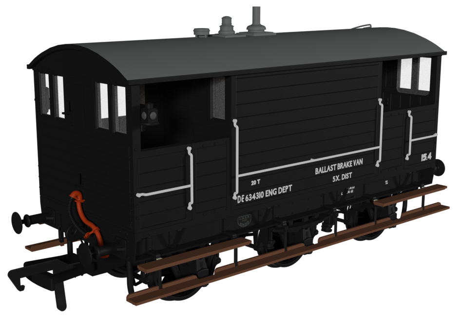 975015 Rapido GCR 15 Ton 6 Wheel Brake Van number DE634310 - BR
