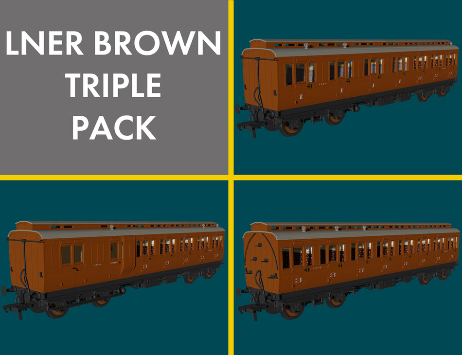 978219 Rapido LNER Evolution Non-Cor Carriage Pack