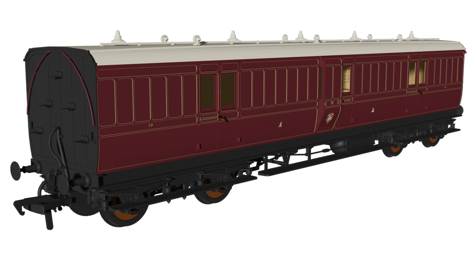 978252 Rapido GWR Lined Crimson Lake Evolution Non-Corridor