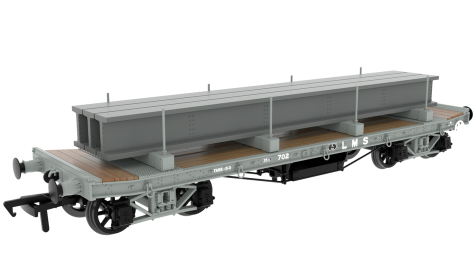985012 Rapido WD 35T Rectank No.702 - LMS Grey (Girder Load on B