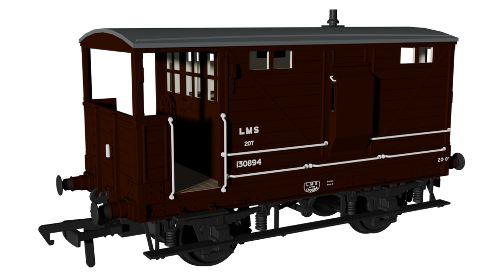 987005 Rapido LNWR D17b Brake - LMS (post-36) No.130894