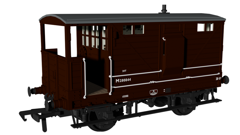 987007 Rapido LNWR D17b Brake - BR No.M280844