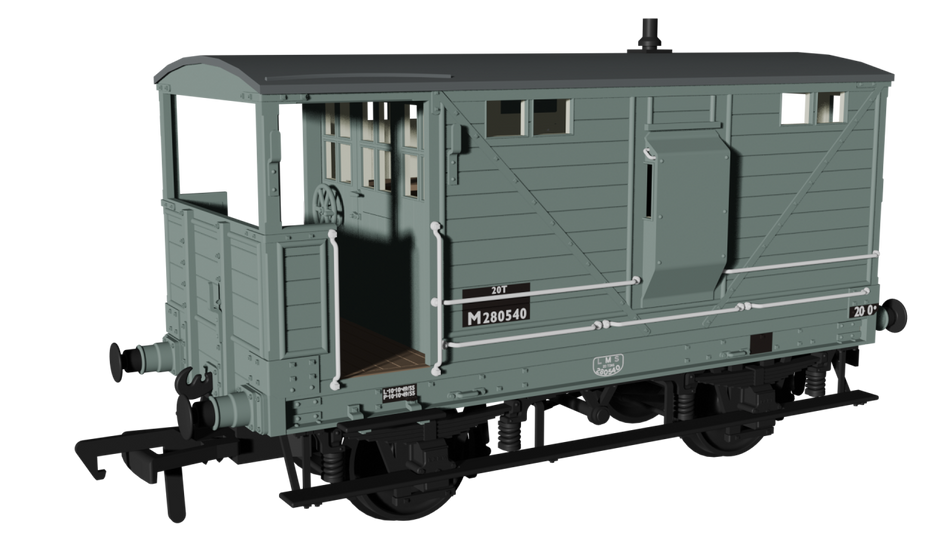 987008 Rapido LNWR D17b Brake - BR No.M280540