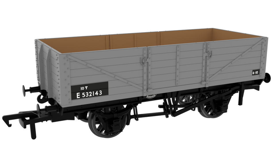 995010 Rapido GCR Dia. 9A/9B 6-Plank - No. E532143 BR(E) Grey