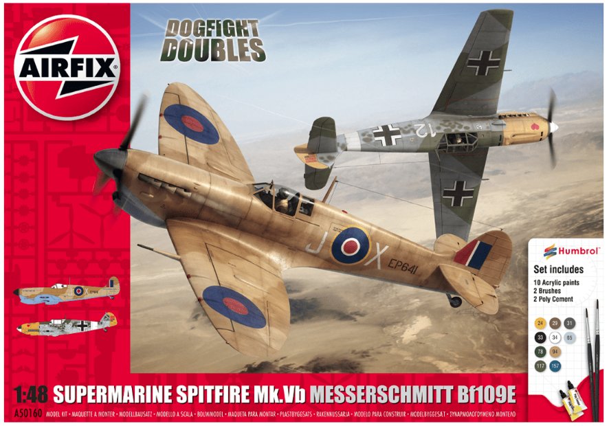 A50160 Airfix Supermarine Spitfire MkVb Messerschmitt Set