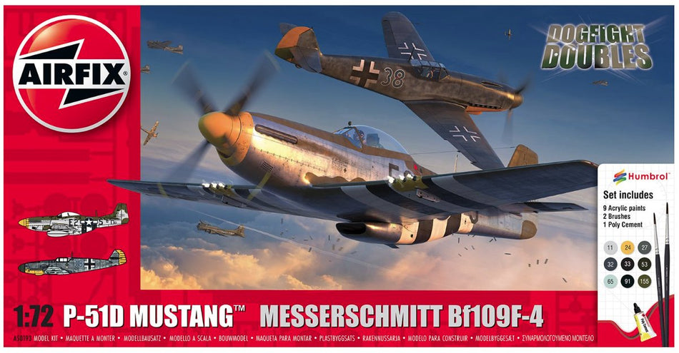 A50193 Airfix Dogfight Doubles P-51D Mustang vs Bf109F-4 1:72