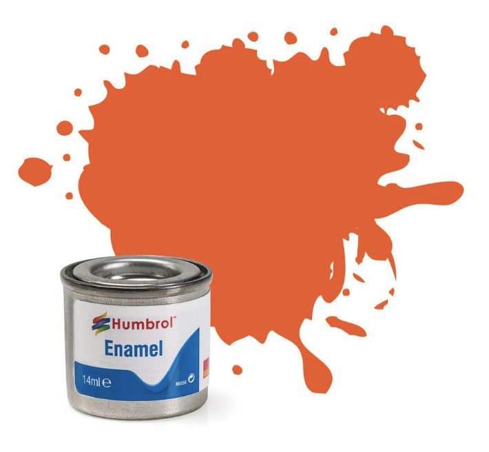AA0046 # Humbrol number 46 Matt Orange - Matt - 14ml Tinlet
