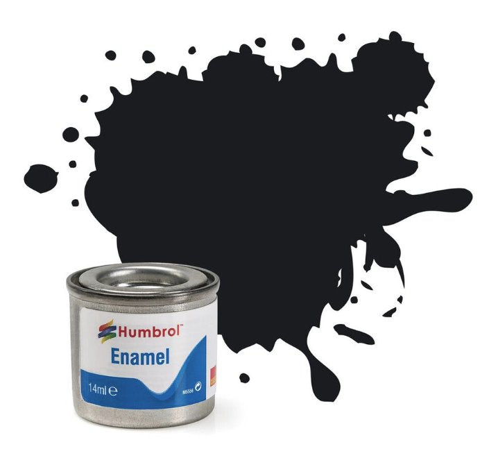 AA0237 # Humbrol Number 21 14 ml tinlet enamel gloss black