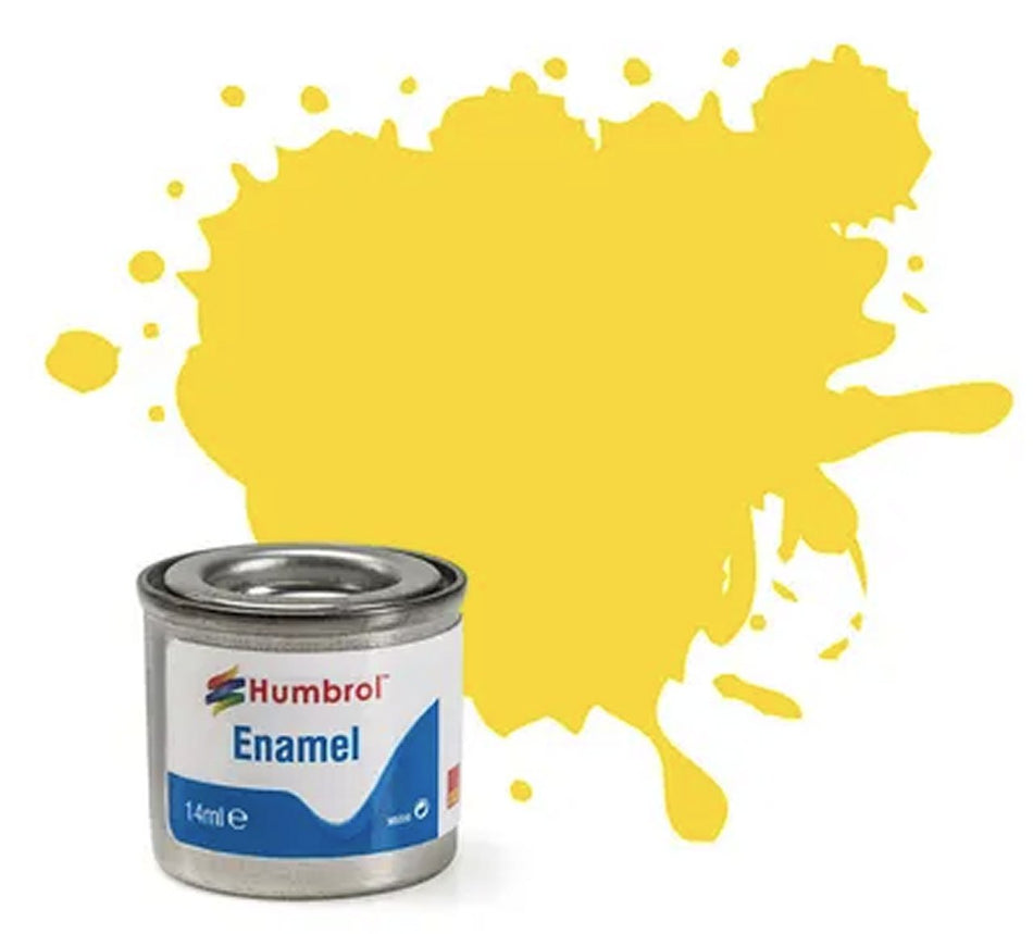 AA0761 # Humbrol Number 69 Yellow 14ml Gloss Enamel Tinlet