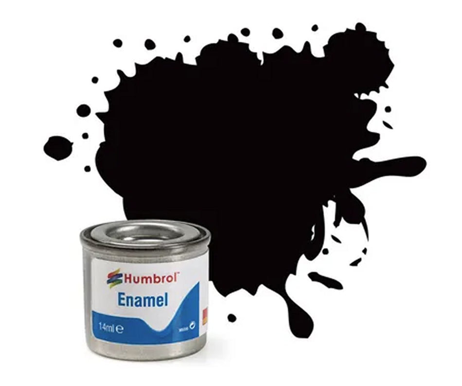 AA0936 # Humbrol Number 85 Coal Black 14ml Satin Enamel Tinlet