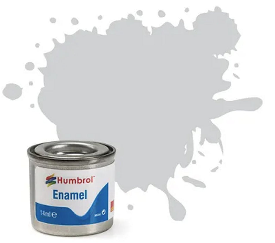 AA1599 # Humbrol Number 147 14 ml tinlet enamel light grey matt