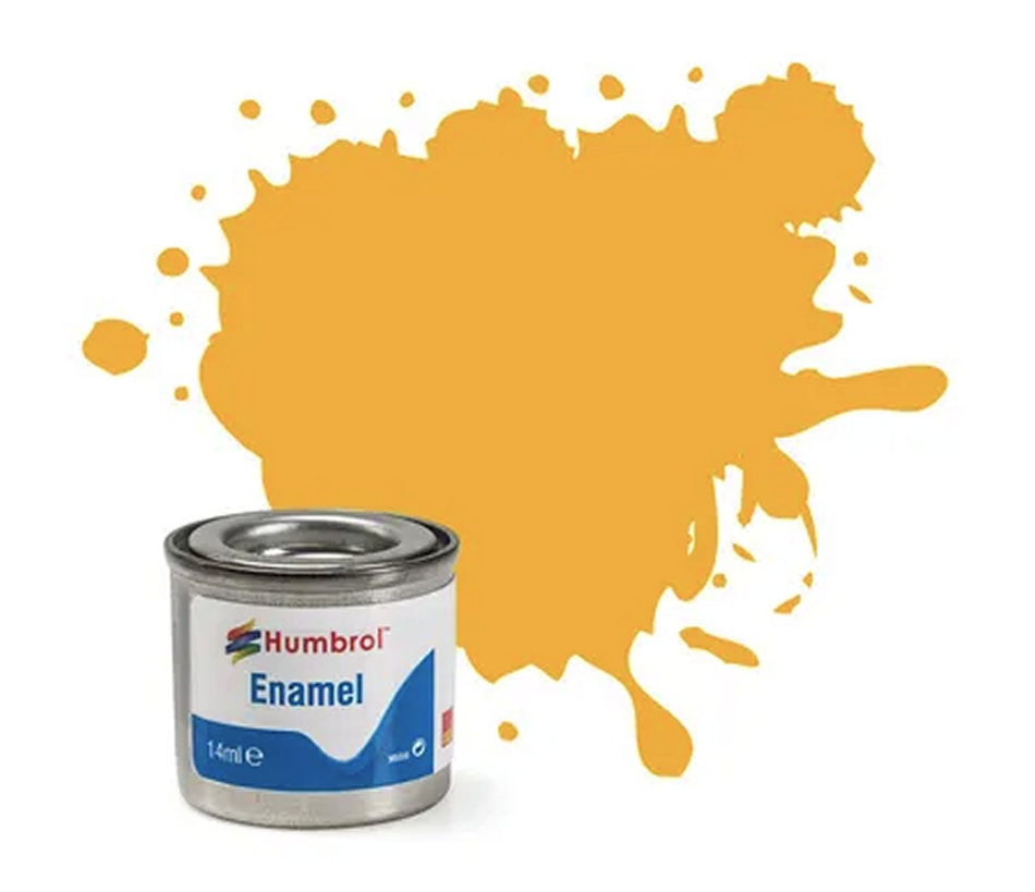 AA1674 # Humbrol No. 154 Insignia Yellow Matt Enamel 14mls tin