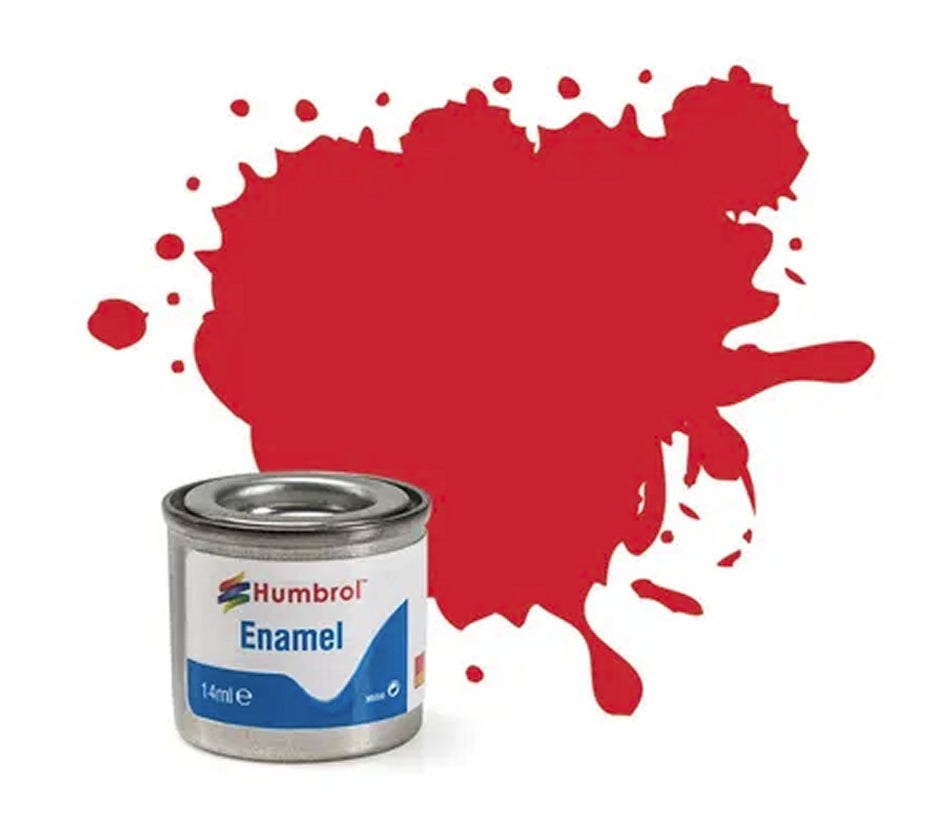 AA1897 # Humbrol Number 174 14 ml tinlet enamel paint signal red