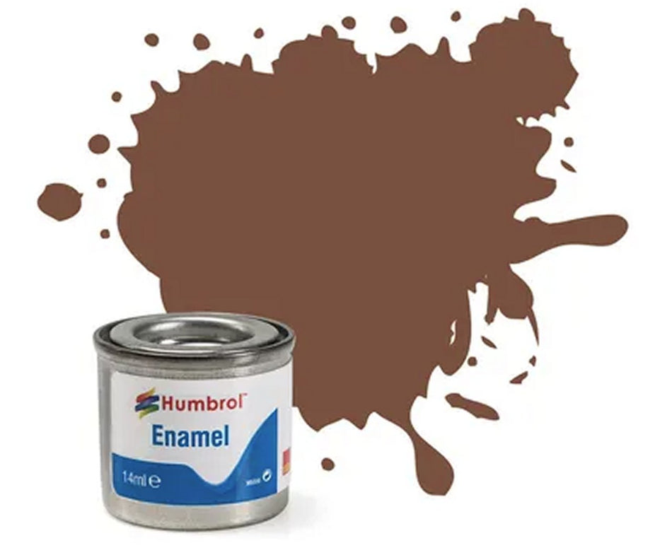 AA6224 # Humbrol Number 186 14 ml tinlet enamel brown matt